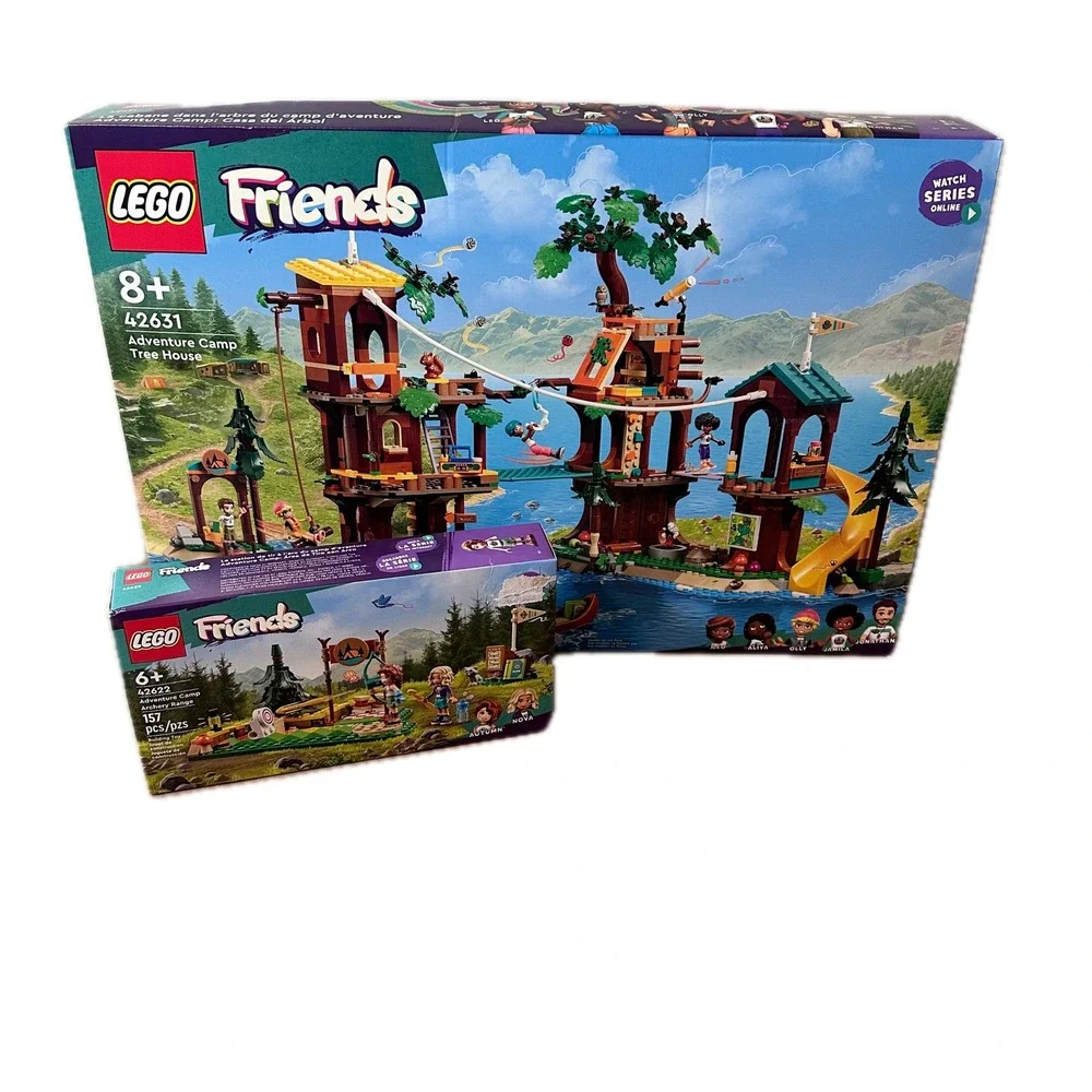LEGO Friends Adventure Camp Tree House 42631 & Archery Range 42622 Bundle lot